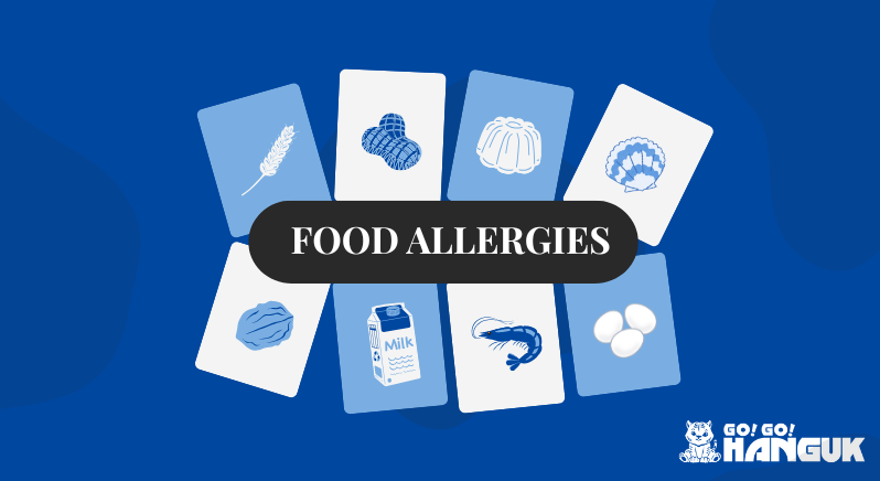 Infographic about food allergies in Korea